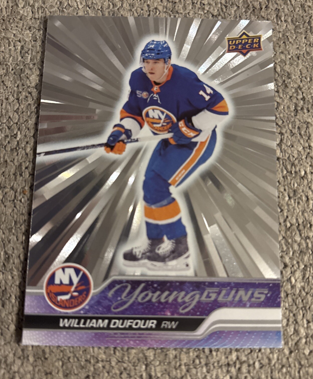 2023-24 Upper Deck Series 1 Young Guns Outburst Silver William Dufour #206