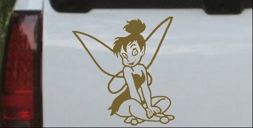Tinkerbell Tinker Bell sitting Car or Truck Window Laptop Decal Sticker - Picture 32 of 32