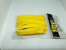 Loopy Laces flat colourful laces shoelaces 130 cm long , 10mm wide yellow laces
