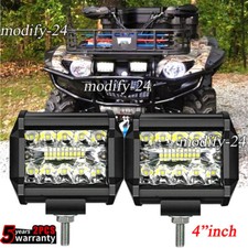 2x 4inch 120w Cube Led Work Light Bar Flood Pods Off Road Fog Lights Pickup Atv
