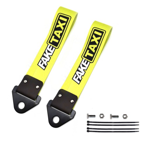 2x Car Tow Towing FAKE TAXI Straps Belt Racer Racing Drift Rally Hook ...