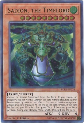 yugioh timelord cards Yu-Gi-Oh Card - BLLR-EN033 - SADION, THE TIMELORD (ultra rare holo) - NM/M