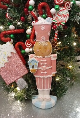 Tk Maxx Weihnachten Zuckerstange Pastell Rosa Eis Nussknacker Ornament Dekoration 