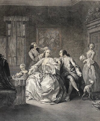 Die Toilette CHARLES JOSEPH FLIPART 1721 - 1797 Coiffure Coiffeur Tirage XIX.