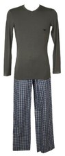 SG men's V-neck pajamas long sleeve modal long cotton pants EMPORIO ARMAN