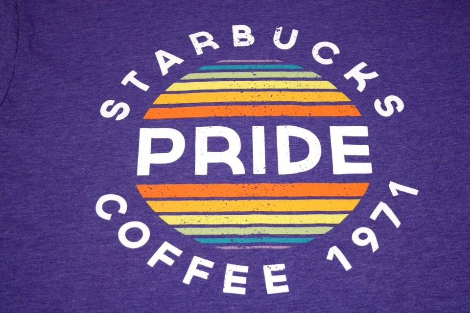 Camiseta De Colección District Talla S Años 2000 Lavanda Púrpura Starbucks Pride Foto 3 de 4