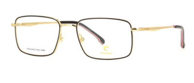 Carrera 343 0RHL Gold Black Rectangular Men's Eyeglasses