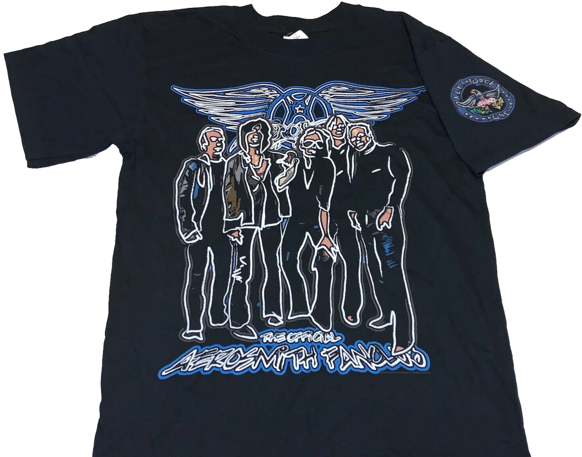 Rare! Vintage Aerosmith Fan Club Joe Perry Steven Tyler T-Shirt
