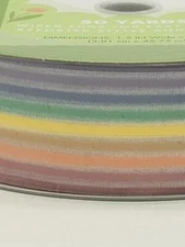 Member's Mark Premium 50 yards Wired Ribbon 1.5" Rainbow Pattern