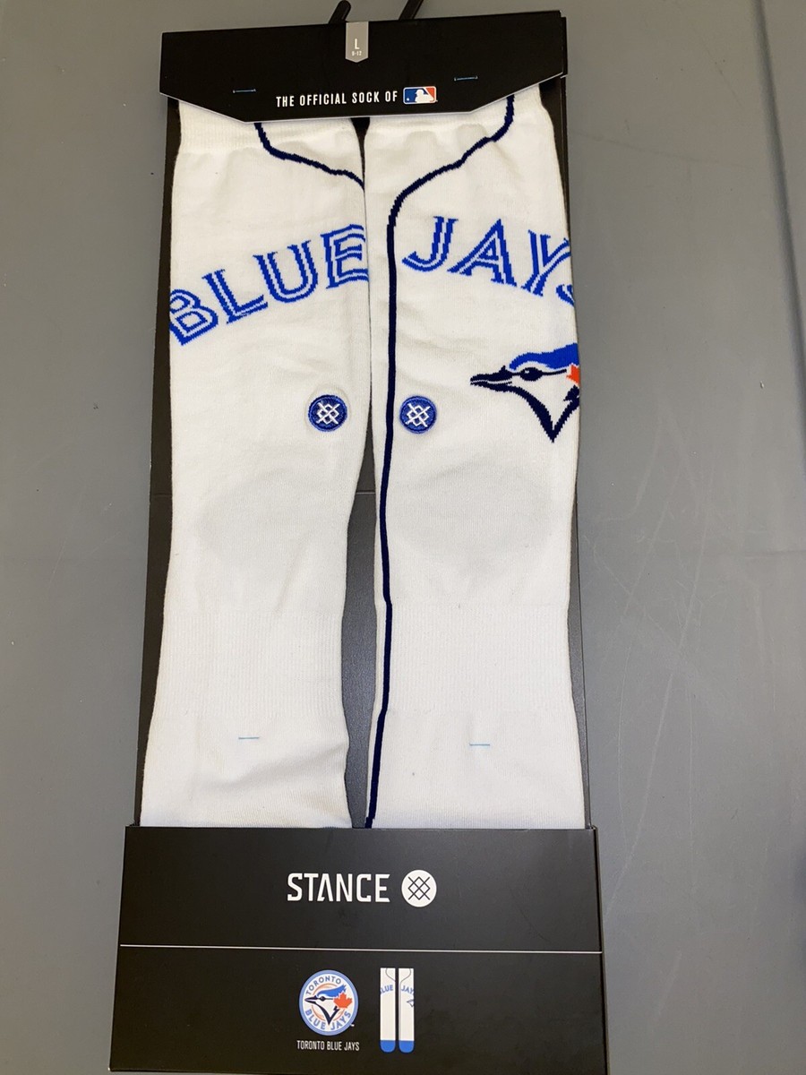 toronto blue jays dress socks STANCE MLB “Home Jersey” Crew Large White Blue baseball NA-12.19.24AM Black, dress, elegant, emotional, Size:L (08/10) Great colors to choose