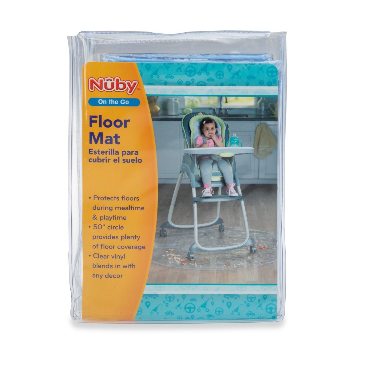 Nuby Highchair Floor Mat Protects Floors During Meals Playtime