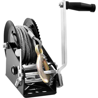 VEVOR Seilwinde 1588kg 10m Handseilwinde Stahlseil 3500lbs Bootswinde Handwinde