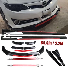 Front Bumper Lip Splitter Spoiler Side Skirt Body Kit Glossy For toyota camry