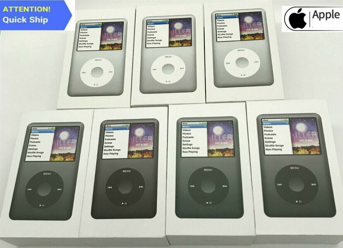 NEW Apple iPod Classic 7th Gen Silver/Black 1TB SSD Flash Drive