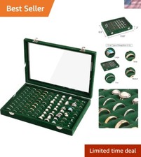 Portable Velvet Ring Tray with Clear Lid - Ideal Jewelry Organizer for Travel