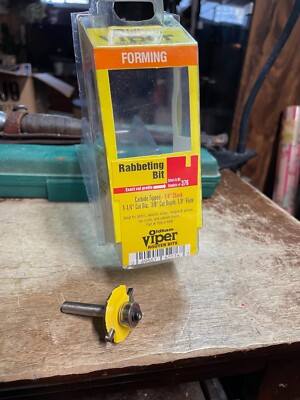 VINTAGE OLDHAM Rabbeting Bit Forming 1-1/4'' Cut Dia 1/4'' shank 3/8'' depth USA