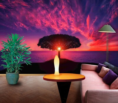 3D Lila Wolken Bäume C334 Tapete Wandbild Fototapete Alius Herb Amy 2023