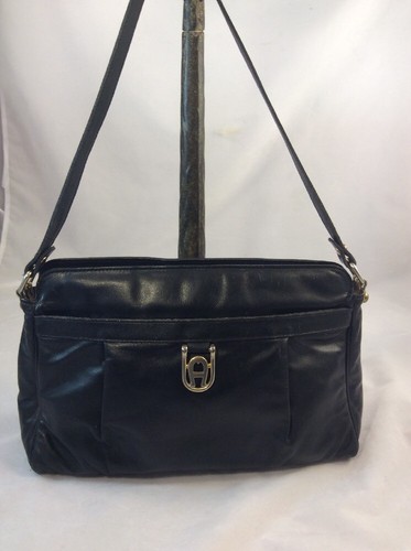 vtg etienne aigner black leather shoulder bag