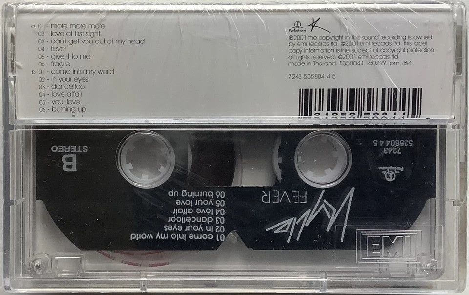 Kylie Minogue Fever + Promo Can't Get You Out 6 Remixes Org Thai Cassette Seal - Image 3 of 4
