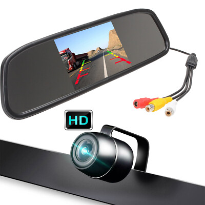 Star light License Plate camera 4.3'' Rear View Mirror Monitor for Car Reversing