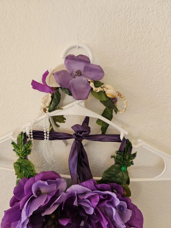 Exquisite Mermaid Tulle Dress - Handmade Tutu Gown -Hand Stitched - and Headband - Image 4 of 4