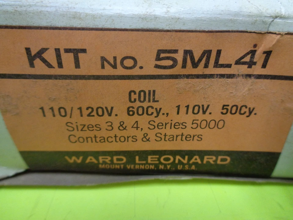 WARD LEONARD 5ML41 COIL 110/120V *NEW IN BOX* NOS 5ML-41 - Image 2 of 4