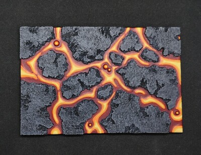 100x150mm Square Resin Base Lava für Warhammer Chaoszwerg Hellcanon (unbemalt)
