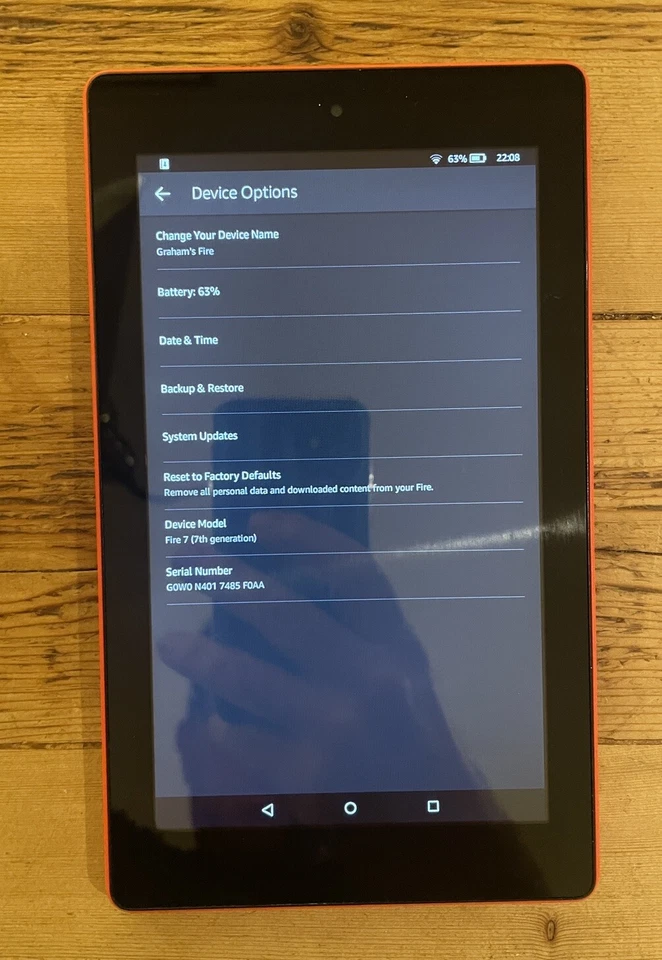 Amazon fire 7 (7th Generation) 12Gb Storage, Red - Image 3 of 4