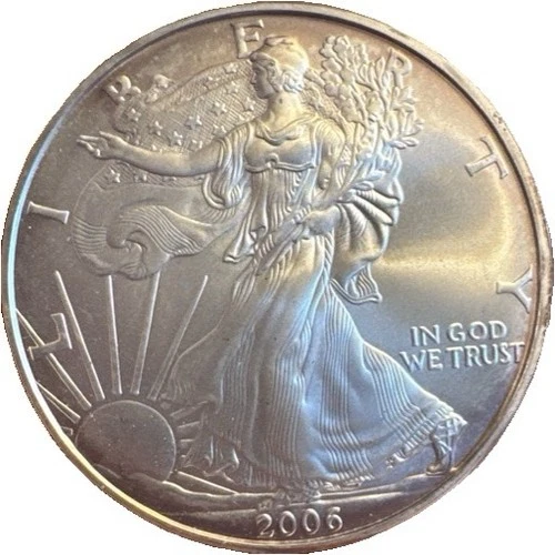 2006 Silver Eagle ✔ 1 oz  ✔ .999 Fine Silver ✔ Mint State + (MS+) Condition