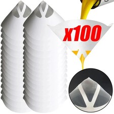 100pcs Paint Filter Funnel 100 Micron Disposable Spray Strainers - New 100pcs Paint Filter Funnel 100 Micron Disposable Spray Strainers - New