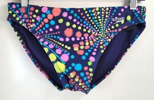 Speedo Men's 34" Swim Brief Navy Multicolor Dot Print NEW