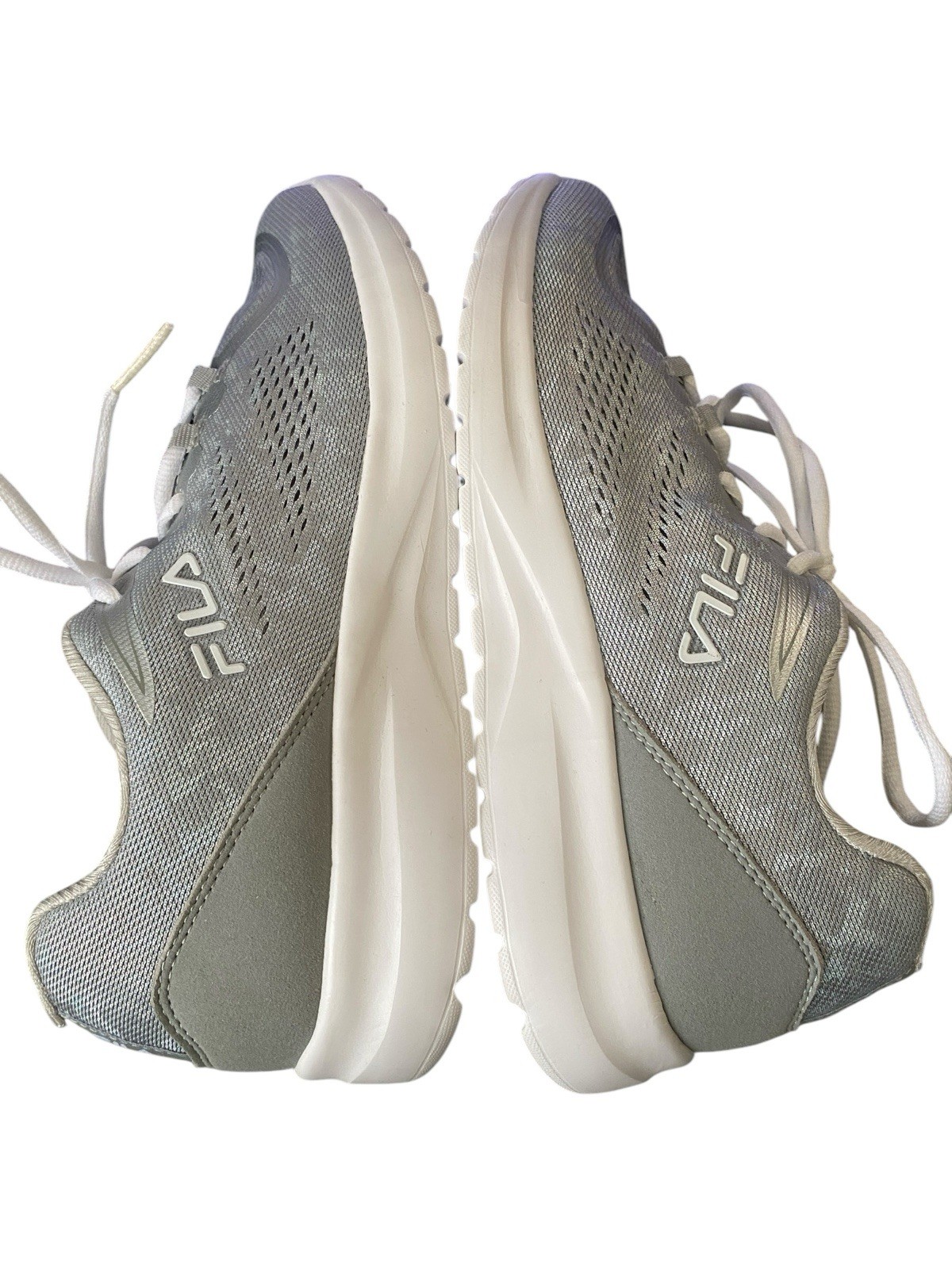 SAOLA Scarpe da allenamento FILA donna taglia 11 sneakers argento metallizzato ottava 2