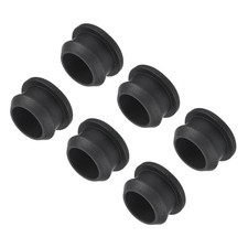 Silicone Snap in Locking Hole Plugs Seal Cover Panel Round 20mm Black,6Pcs