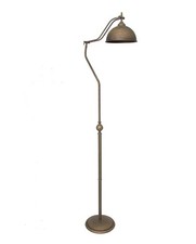 Stehleuchte Stehlampe Messing massiv 180 cm hoch schwenkbar Rustikal Wohnzimmer