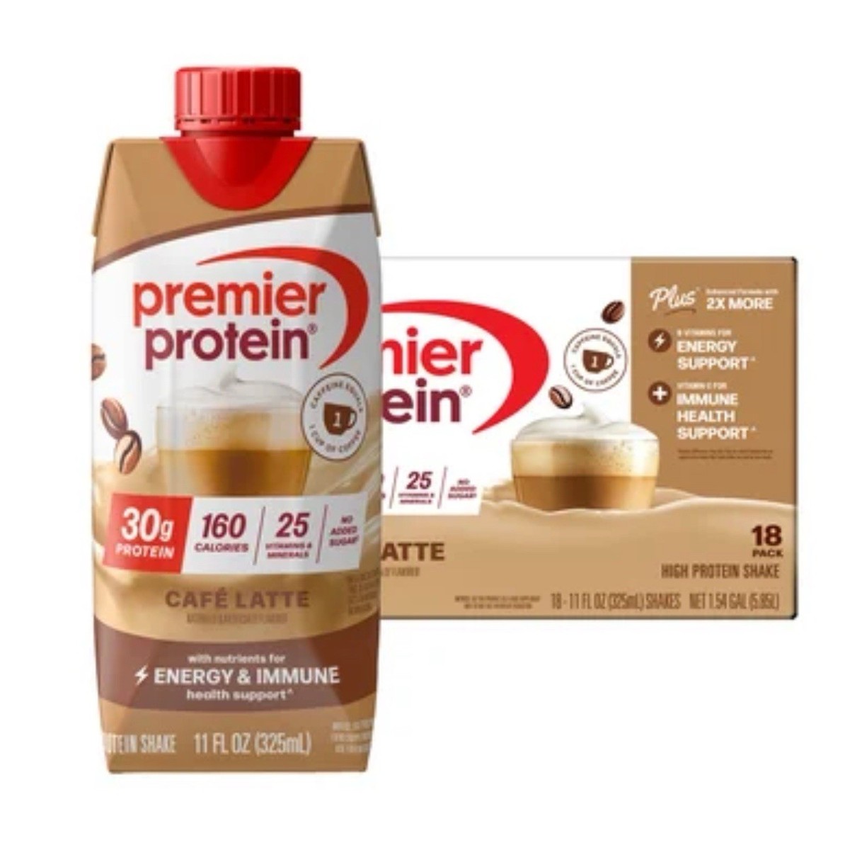 Premier Protein PLUS Energy and Immune Support, 11 fl oz, 18-pack