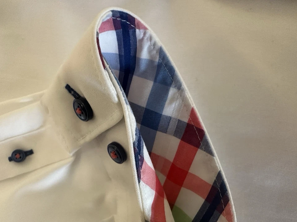 Olymp Luxor Modern Fit Button-Down Shirt Long Sleeve White Size 16.5 / 42 Preppy - Image 4 of 4