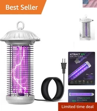 Elegant High-Voltage Bug Zapper with 6.5ft Cord - Ultimate Mosquito & Fly Trap