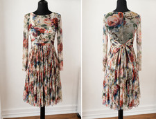 Dolce and Gabbana D&G silk chiffon rare dress with corset  IT40 UK6-8 US2-4 EU34