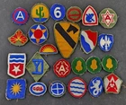 Vintage WW2 WWll Era Lot of 24 Military Uniform Shoulder Patches