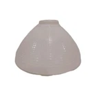 Vintage Milk White Waffle Heavy Duty Glass Torchiere Lamp Shade 10”