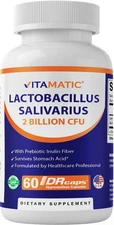 Vitamatic Lactobacillus Salivarius 2 Billion per DR Prebiotic Capsule - 60 Count