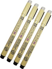 Sakura Pigma Micron 05 Black Pen 0.45mm Line Width 1 Count Pack of 4 ,
