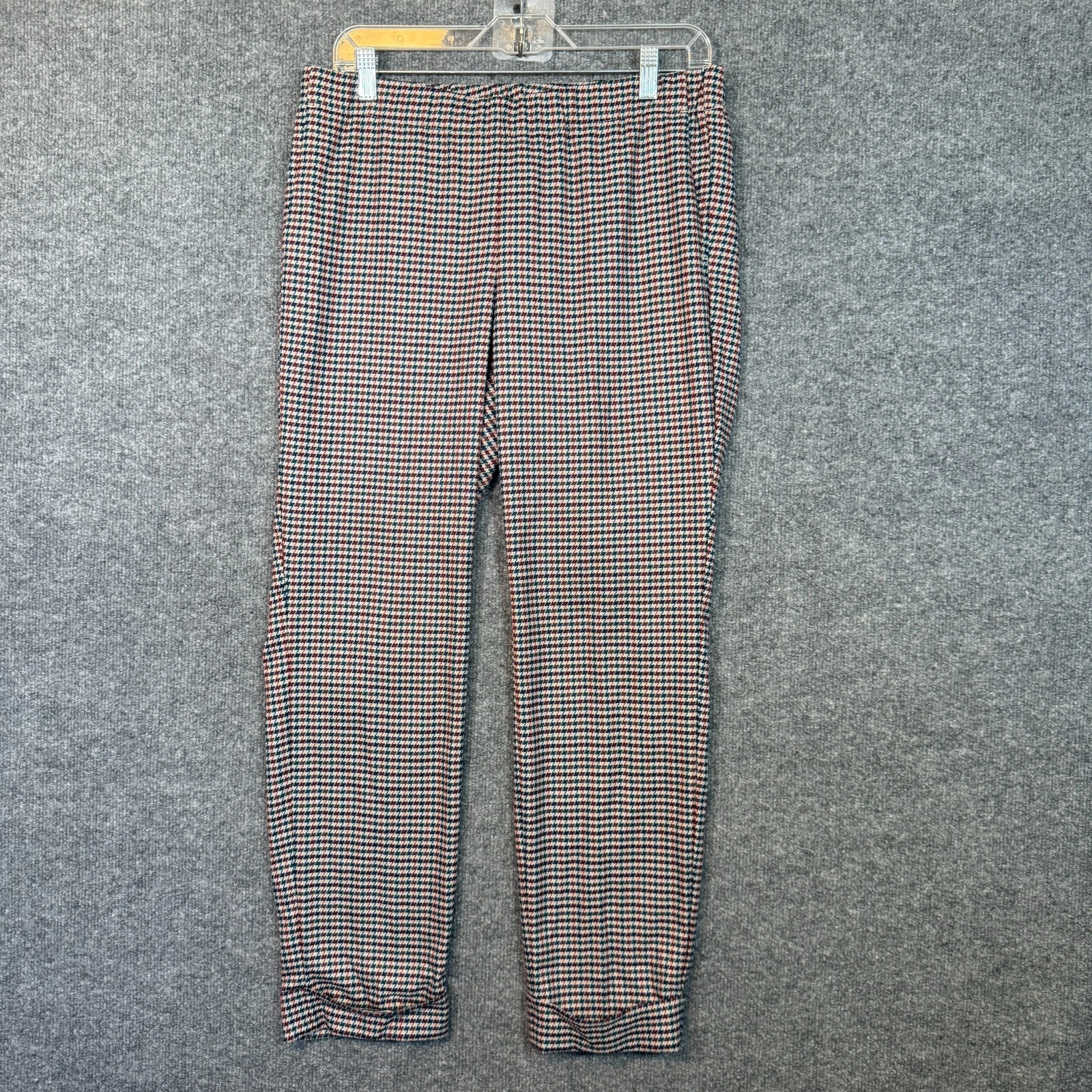 J.Jill Pants Womens 10 Herringbone Slim Fit Stretch Pull On Crop Tapered