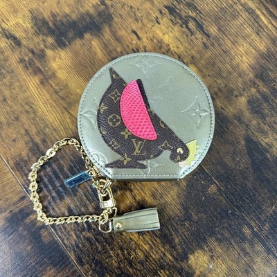 Louis Vuitton Animania Coin Purse Wallet Vernis Patent Leather Bird France