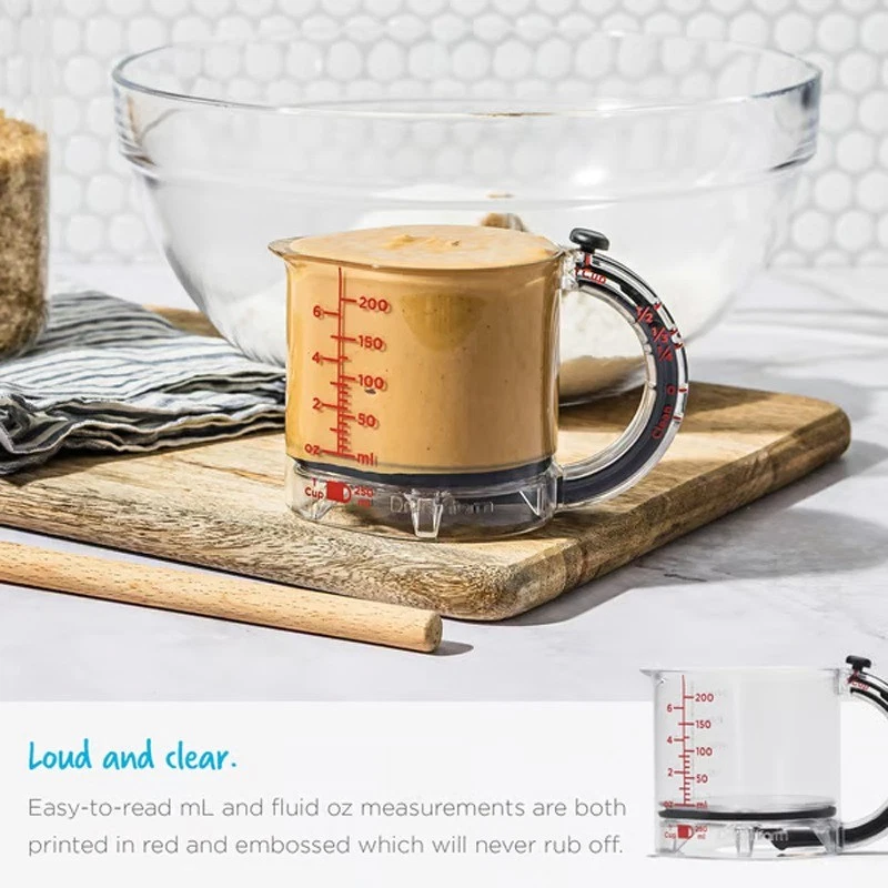 Versatile Reliable Economical Easy to Install One-Piece Adjustable Measuring Cup