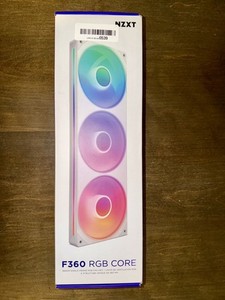 NZXT F360 RGB Core | 360mm Single-Frame Fan Unit with 3 x 120mm RGB Fans, White