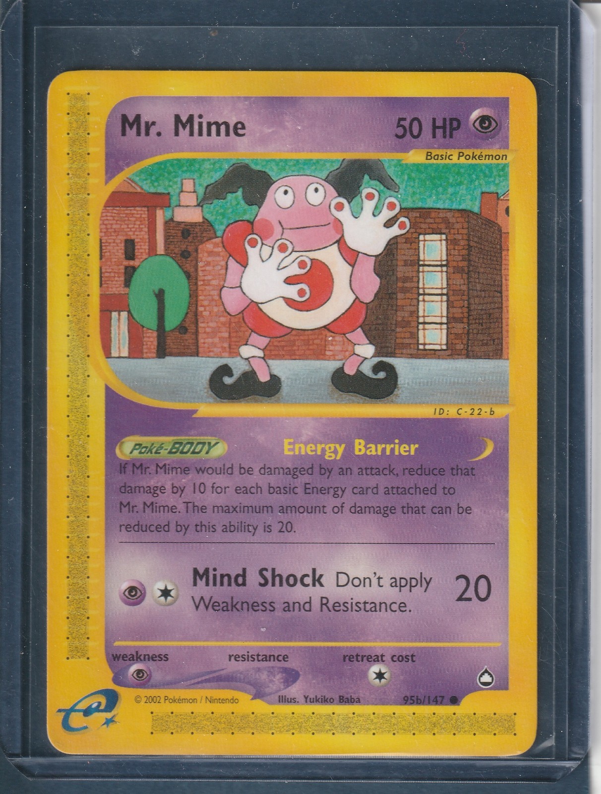 Mr. Mime 95b/147 Aquapolis NM Vintage e-Reader WOTC - Pokemon TCG