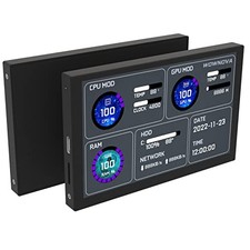 5" Computer Temp Monitor, Dynamic Theme Supported, ARGB PC Case Sensor Black