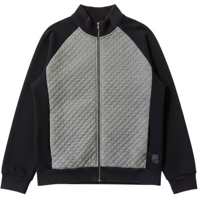 Scotch Soda Sportswear Quilted Bomber Jacket Mens Black Gray Zip Up Casual L