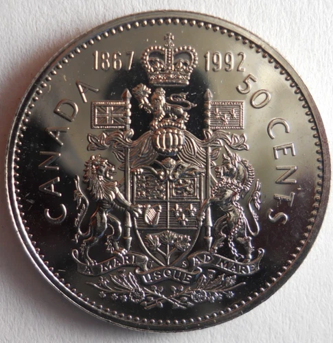 1992 CANADA 50 CENTS - AU/UNC PROOF LIKE Coin - Lot #M4